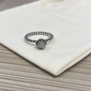 Pandora Aquamarine March Ring - Size 56 💚💙